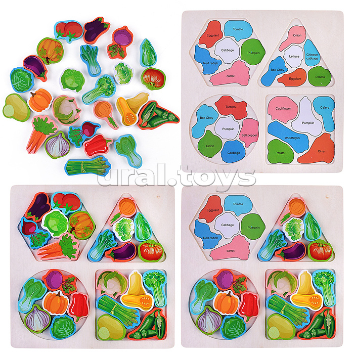 Пазл-вкладыш "Овощи"