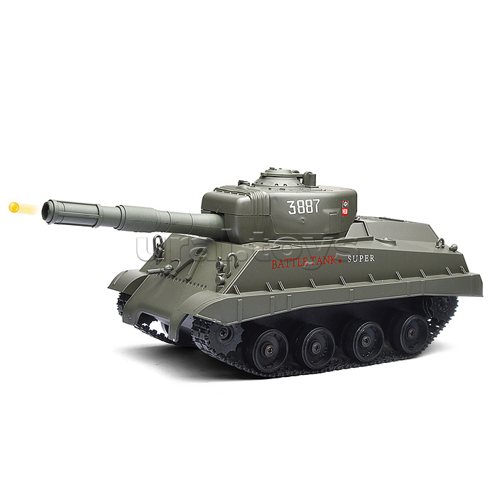 Боевой танк р/у, на аккумуляторных батарейках, з/у, с пульками, в коробке