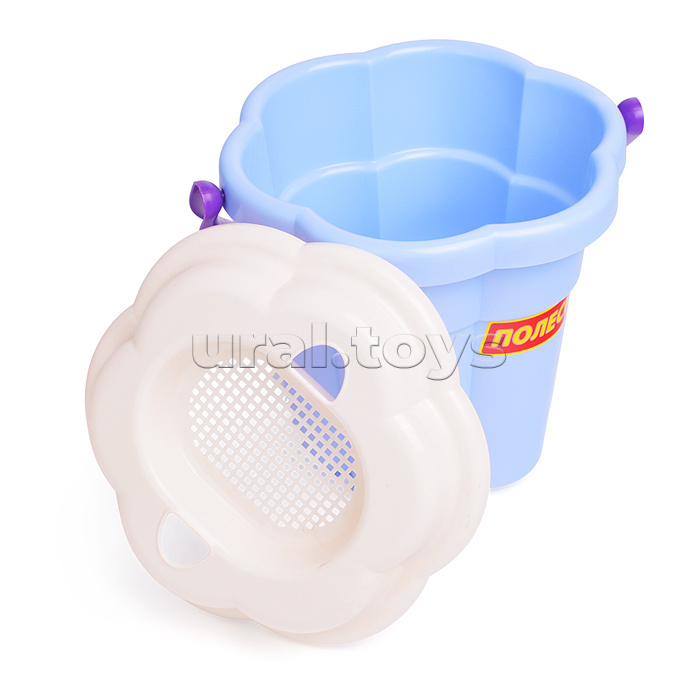 Набор №655 сафари: ведро-цветок большое, ситечко-цветок большое, лопатка №5, грабельки №5, лейка большая