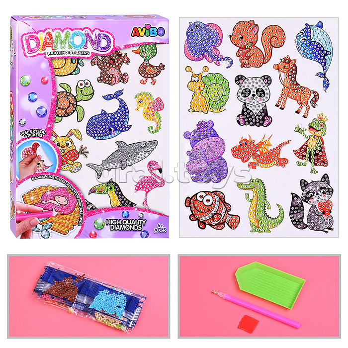 Мозаика алмазная "Животный мир" в коробке
