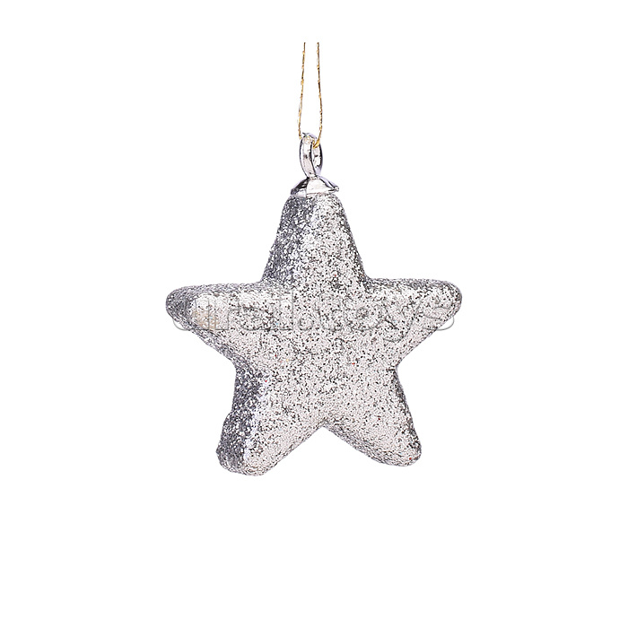 Набор новогодних украшений "Шарики и звездочки" 3-6см*30шт