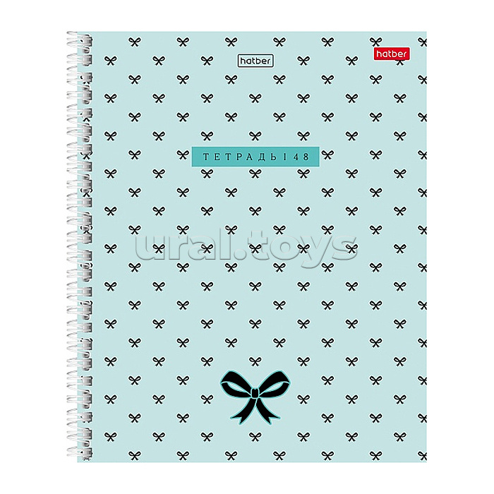 Тетрадь 48л. клетка "Нежные акценты" А5ф 60-65г/кв.м на гребне тиснение перфорация на отрыв 4 диз