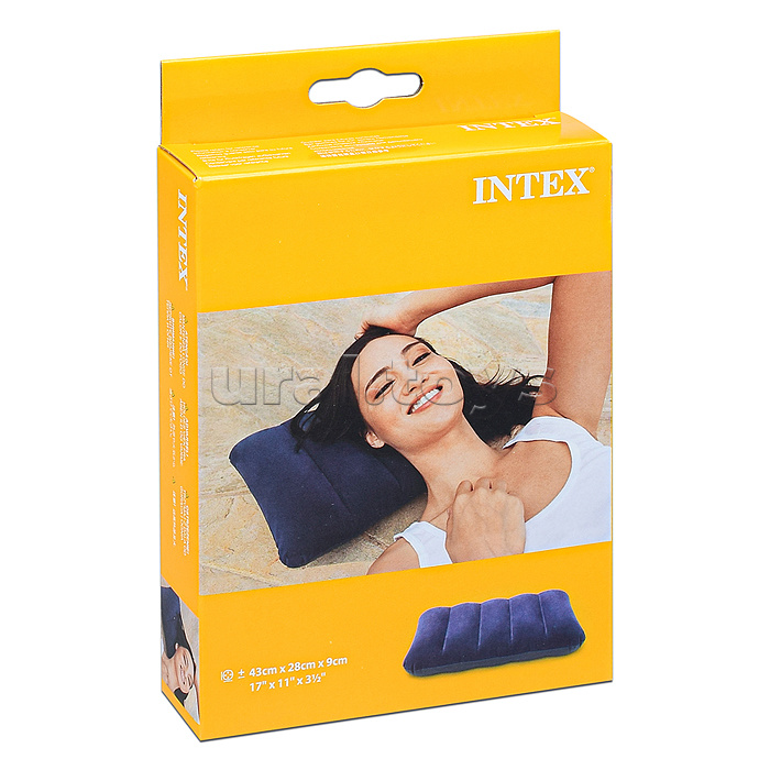 Подушка надувная Downy, 43 х 28 х 9 см, 68672 INTEX