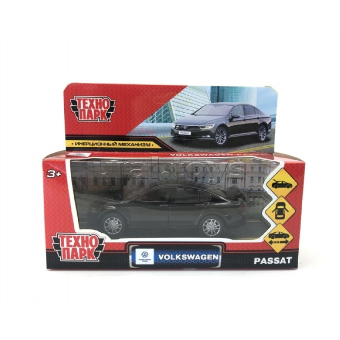 Машина металл Volkswagen Passat длина 12 см, двер, баг, инерц, черный