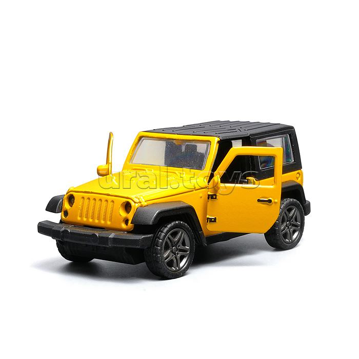 Жёлтая инерционная машинка вид D die-cast , 1:32