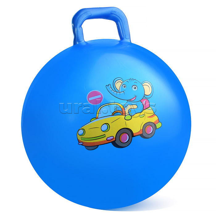 Мяч с ручкой 45см "Транспорт" (цвет в ассортименте)