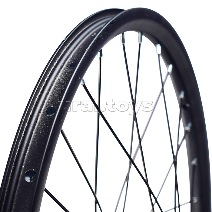 Колесо велосипедное 20" заднее в сборе, алюминий, под трещ, диск 6-болт, без гаек