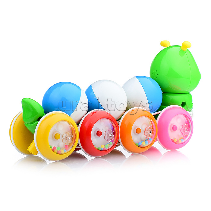 Каталка "Гусеница" с шариками