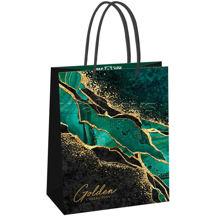 Пакет подарочный 18х23х10см "Emerald" фольга, глянцевая ламинация