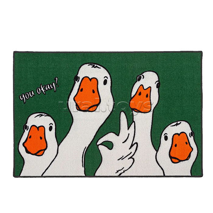 Ковер "Гусь" дет. 1х1,5 прямоугольный, зеленый