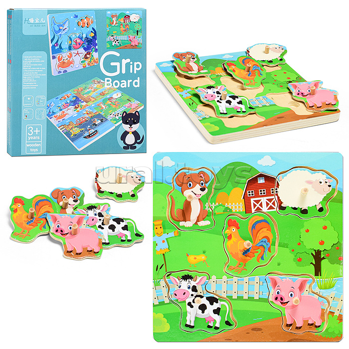 Пазл-вкладыш "В деревне"