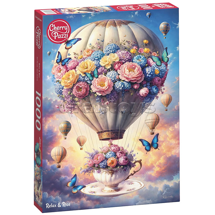 Пазлы 1000 "Цветочный воздушный шар"