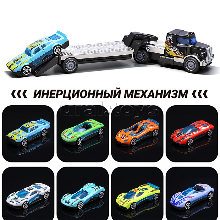 Машина "Автовоз и гоночная машинка" цвет микс, в коробке