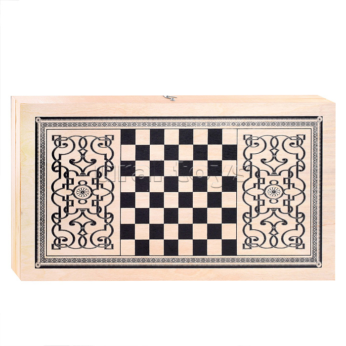 Нарды деревянные средние (500х250мм) дерев.фишки