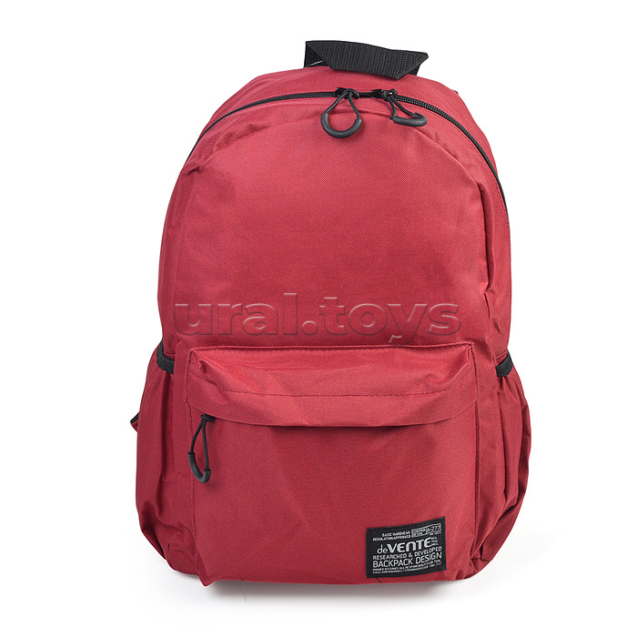 Рюкзак "Red" подростковый 40x29x17 см (14 л) 250 г, 1 отделение на молнии, 1 передний карман, 2 боковых кармана, красный