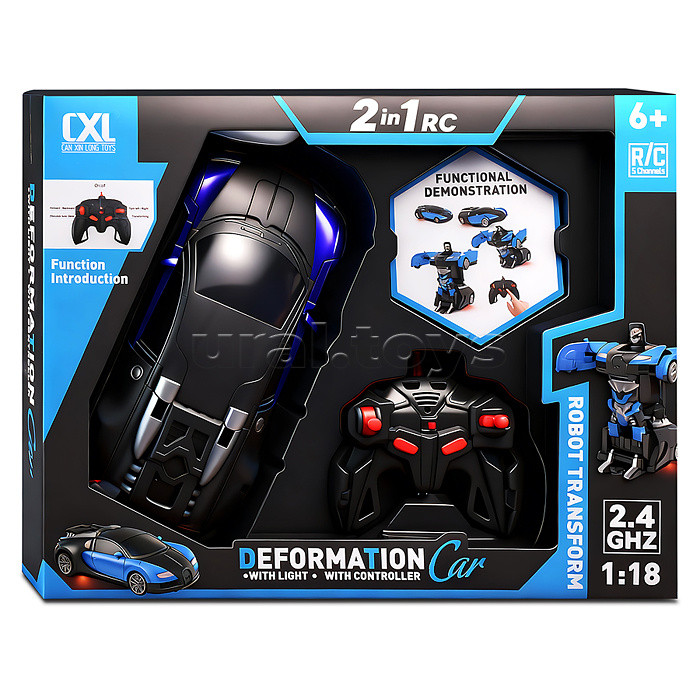 Машина "Молния Макс" р/у, 27 MHz, в коробке