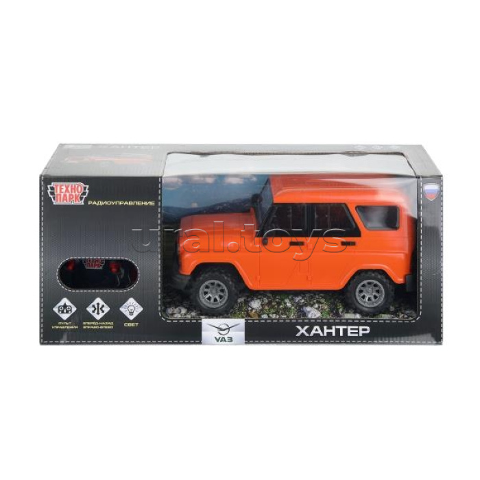 Машина р/у UAZ Hunter, свет, 30 см, оранжевый