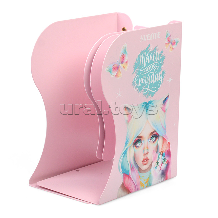 Подставка для учебников и книг "Miracle" 19x14,7x9 см, металлическая, телескопическая, окрашенная, вес 600 г, с полноцветным рисунком, в картонной коробке