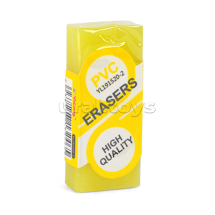 Ластик "Candy color" синтетический каучук, прямоугольный, ПВХ, цвет ассорти, 44х20х10мм