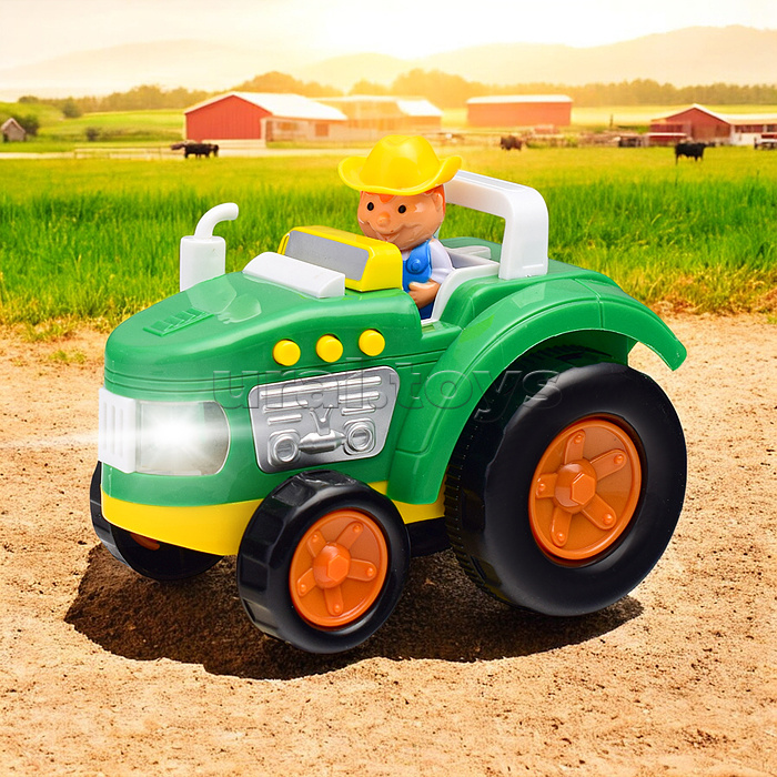 Каталка-трактор Фермер (25 песен, стихов и звуков) в коробке