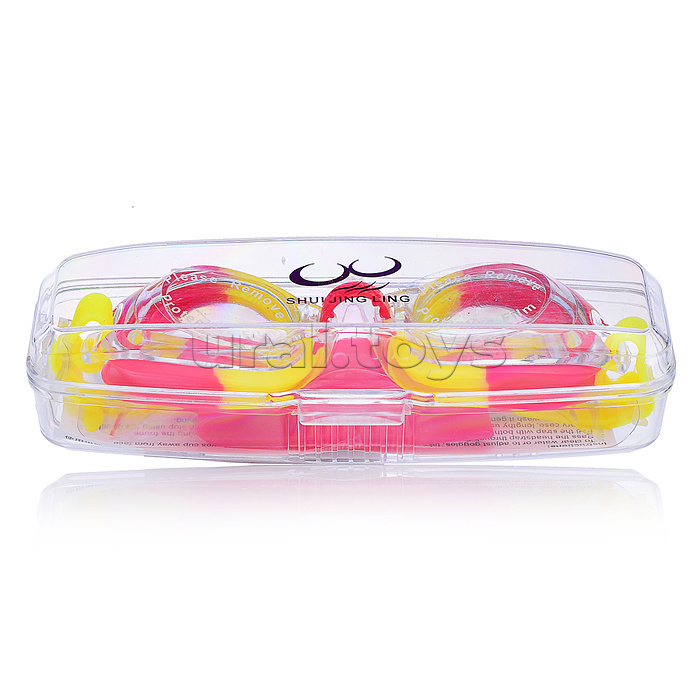 Очки для плавания "Цветные" в футляре