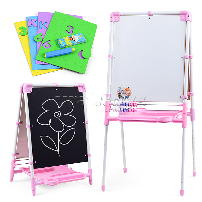 Мольберт «Доска знаний» 1 (розовый-2)