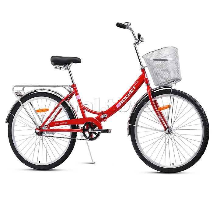 Велосипед 26" Rocket City Fold 26, цвет бордовый, размер 19"