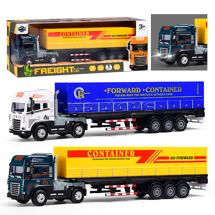 Машина "Фура" 1:24 (свет,звук) в коробке