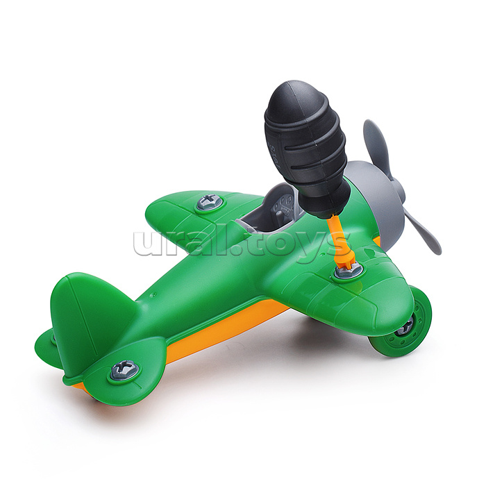 Конструктор "Самолет планер" с отверткой, в коробке