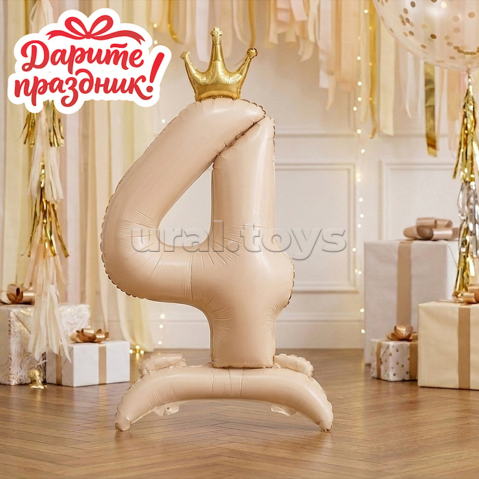 Интерьерное украшение Фигура-шар "Цифра 4"