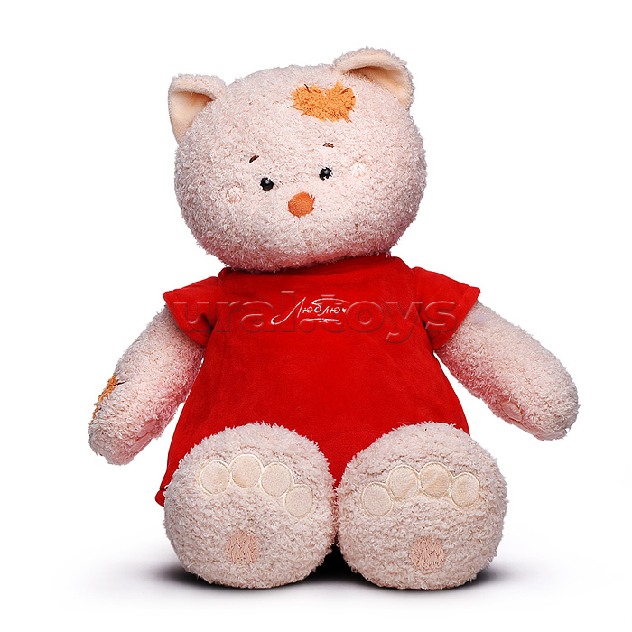 Кошка Мэри в платье красном, 37 см