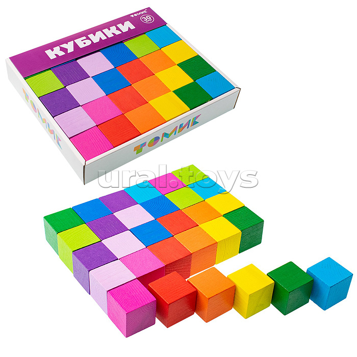 Кубики Цветные (30 шт.)