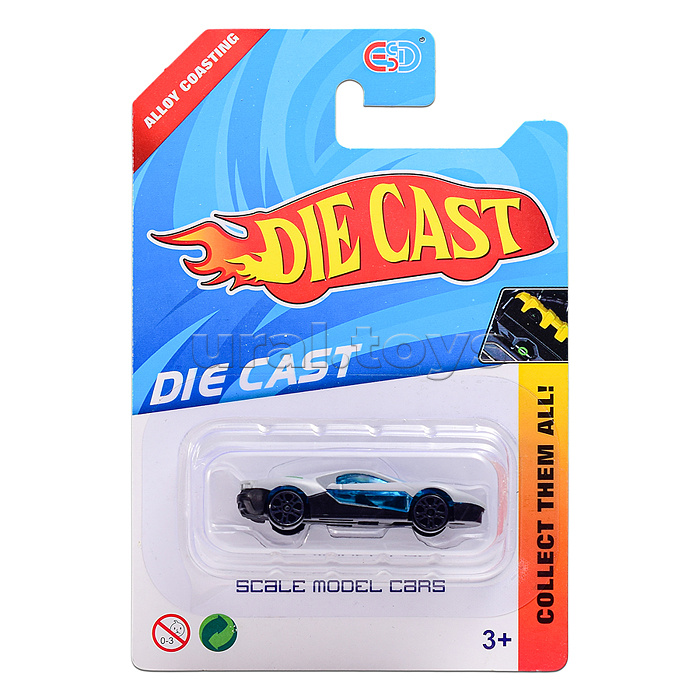 Машина металлическая "Гонщик" на листе