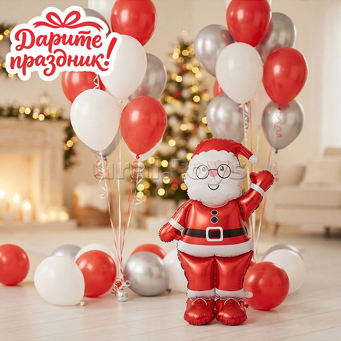 Интерьерное украшение Фигура-шар "Санта"