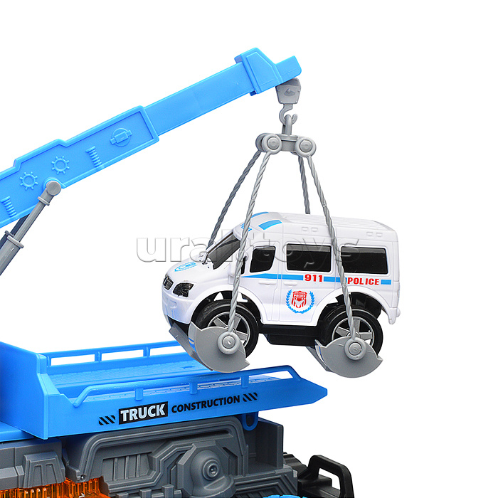 Машина "Эвакуатор" 1:16 (свет, звук) в коробке (цвет зеленый)