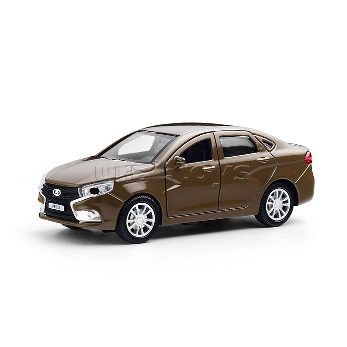Машина металл LADA vesta 11,5 см, двери, коричневый, кор. Машина металл LADA vesta 11,5 см, двери, коричневый, кор.