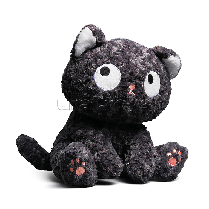 Мягкая игрушка "Кот Черныш" 45 см, с пледом (1,1х1,6м)