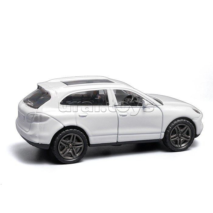 Белая инерционная машинка с люком на крыше die-cast , 1:32