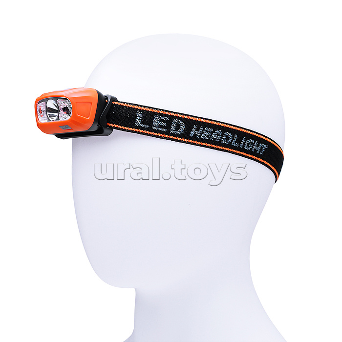 Фонарь налобный аккумуляторный, 400 мАч