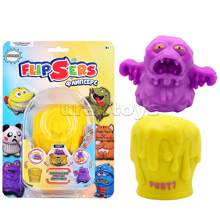 Тянучка-вывернушка "Пури" фиолетовый монстр, 8 см