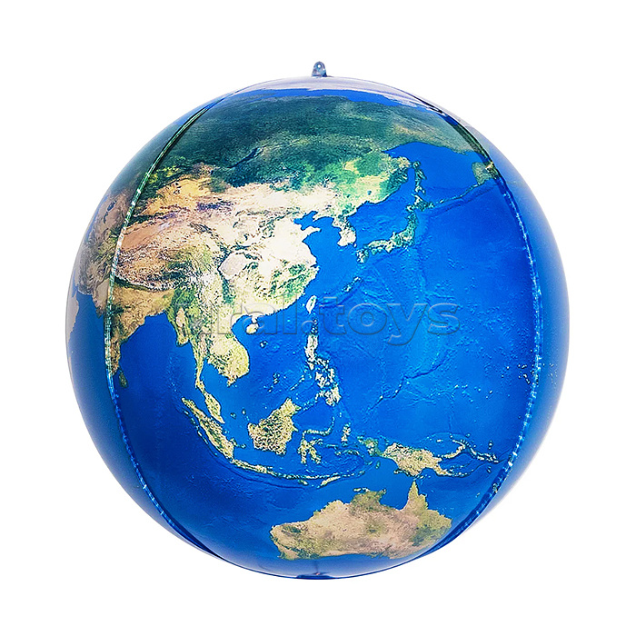 Шар 3D (22''/56 см) Сфера, Планета Земля, 1 шт. в уп.