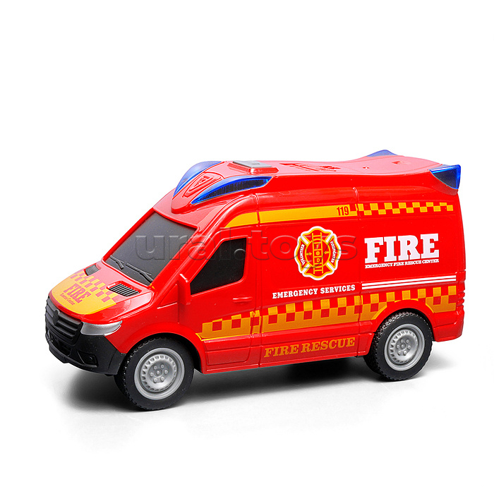 Машина "Спасательная служба" 1:20 (свет, звук) в коробке (в ассортименте)