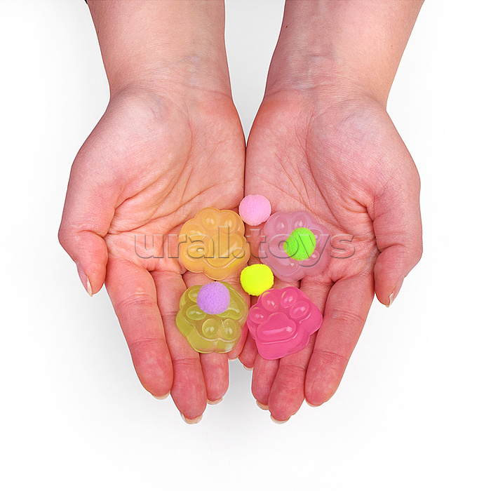Игрушка - Антистресс "Лапка" гелевая, с шариками, в пакете