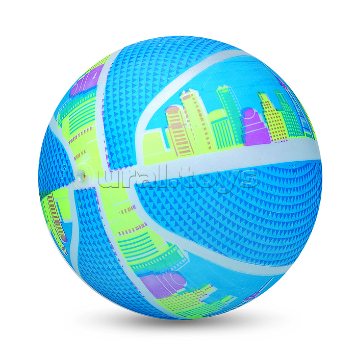Мяч надувной PVC "Город" 22,5 см., 60 гр. (цвет микс)