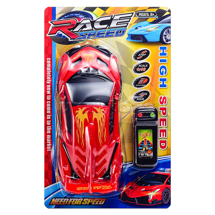 Машина " Формула-4" п/у, в коробке (красная, жёлтая)