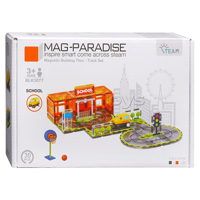 Конструктор "Мастер‑сцепка" (магнитный, 30 дет.) в коробке