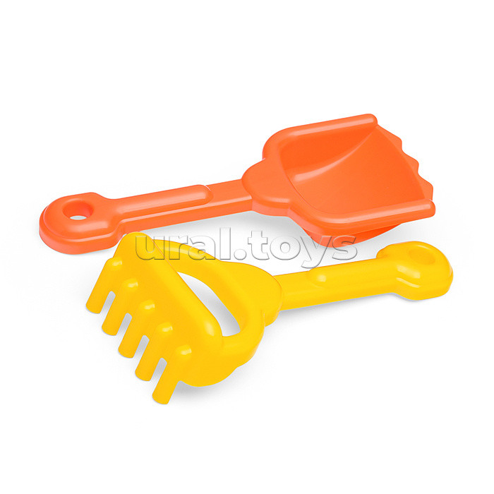 Набор №290: ведро-крепость большое, совок №8, грабельки №8, формочки (краб №2 + морская звезда №2 + ракушка №2 + черепаха)