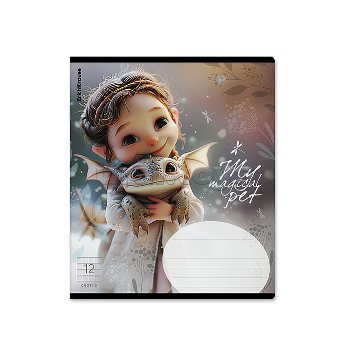 Тетрадь 12 л. клетка "Magic Pet"