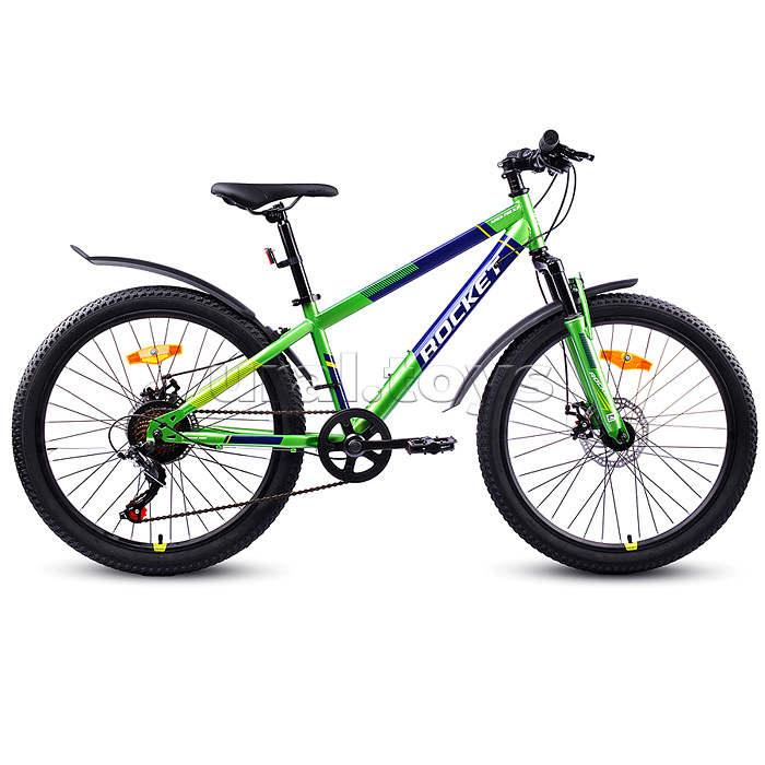 Велосипед 24" Rocket Aries Pro 2.0, цвет зеленый, размер 13"