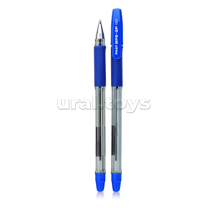 Ручка шариковая "BPS" синяя, 1,0мм, грип
